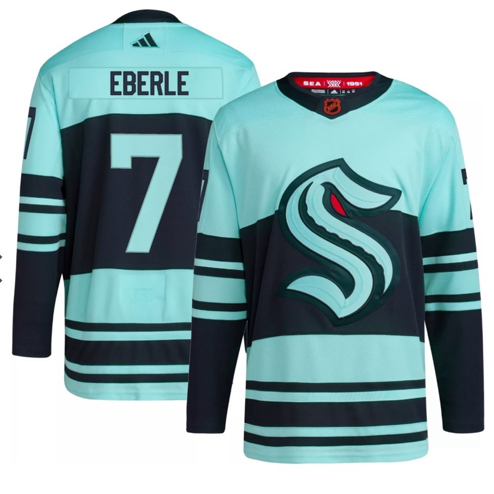 adidas '22-'23 Reverse Retro Seattle Kraken Jordan Eberle #7 Authentic Jersey